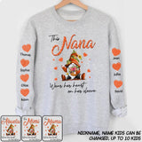 Personalized This Nana Wear Her Heart On Her Sleeve & Kid Names Sweater Shirt Printed 23FEB-DT06