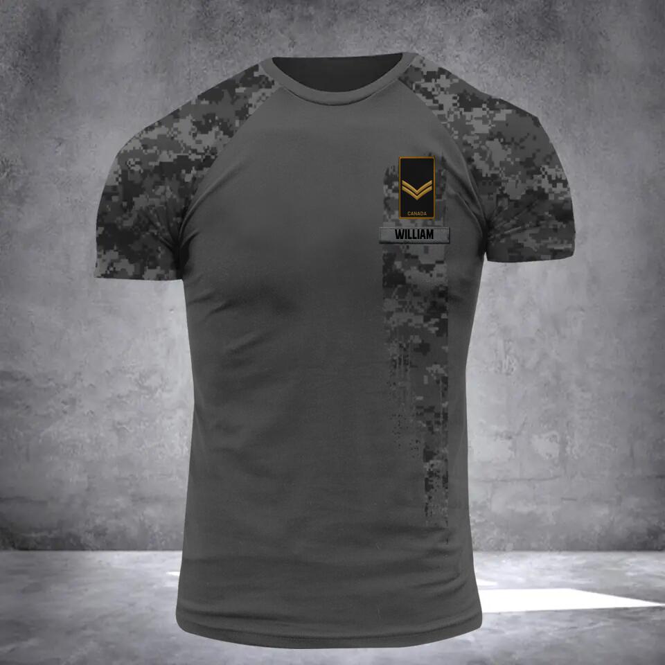 Personalized Canadian Solider/ Veteran I Served My Country What Did You Do Name and Rank Camo Hoodie 3D Printed 23FEB-DT06