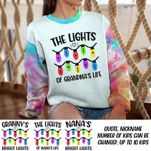 Personalized The Lighta Of Grandma's Life Kid Name Printed Sweatshirt PNVD0702
