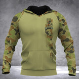 Personalized I Am An Australian Grumpy Veteran I Fix Stupid Name and Rank Camo Hoodie 3D Printed QTDT0702