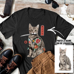 Personalized Upload Pet's photo Japanese Style Printed Tshirt QTDT0802