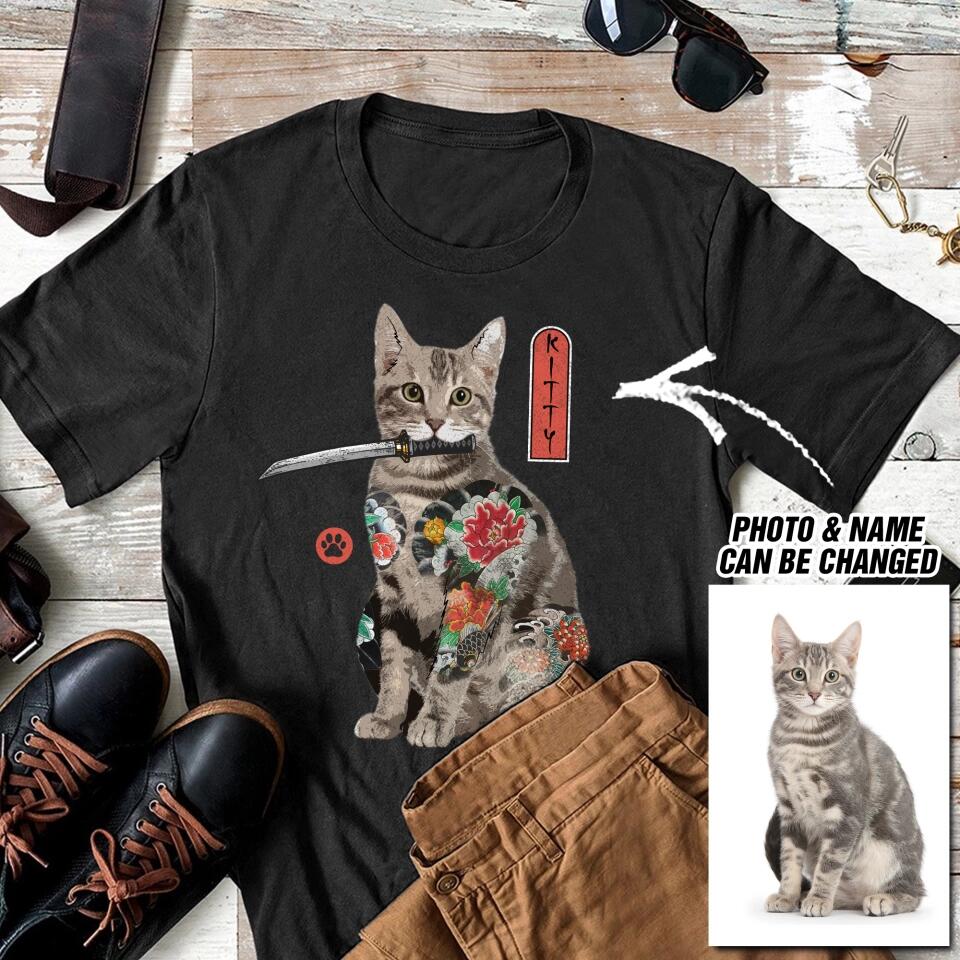 Personalized Upload Pet's photo Japanese Style Printed Tshirt QTDT0802
