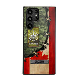 Personalized Canadian Soldier/ Veteran Rank Camo Flag Phonecase Printed 23FEB-DT09