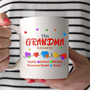 Personalized This Grandma Is Loved By Kid Name White Mug Printed PNHQ0902
