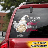Personalized A Big Peace of My Heart Lives In Heaven Decal Printed 23FEB-VD10