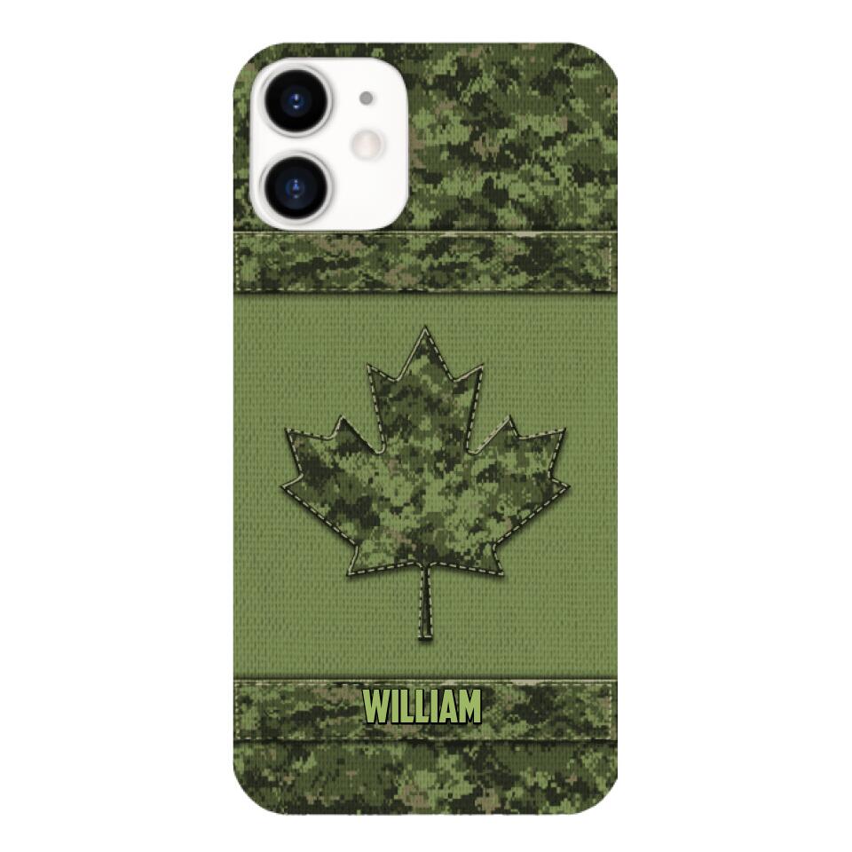 Personalized Canadian Army Camo  Phonecase DMVQ1603