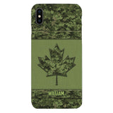 Personalized Canadian Army Camo  Phonecase DMVQ1603