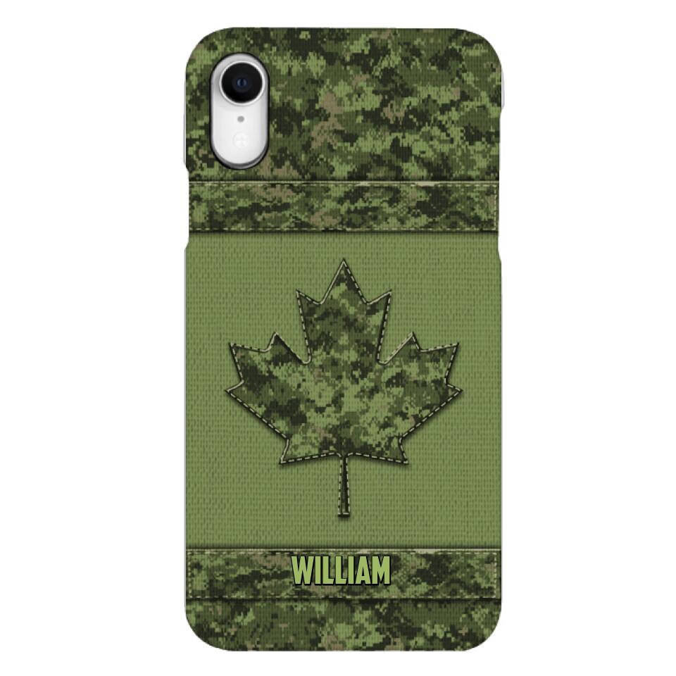 Personalized Canadian Army Camo  Phonecase DMVQ1603