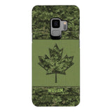Personalized Canadian Army Camo  Phonecase DMVQ1603
