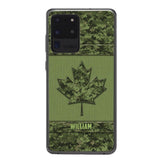 Personalized Canadian Army Camo  Phonecase DMVQ1603