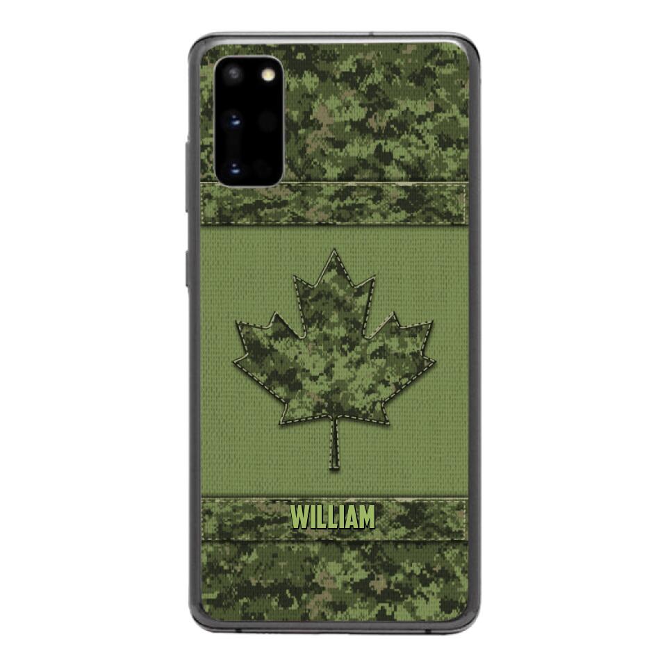 Personalized Canadian Army Camo  Phonecase DMVQ1603