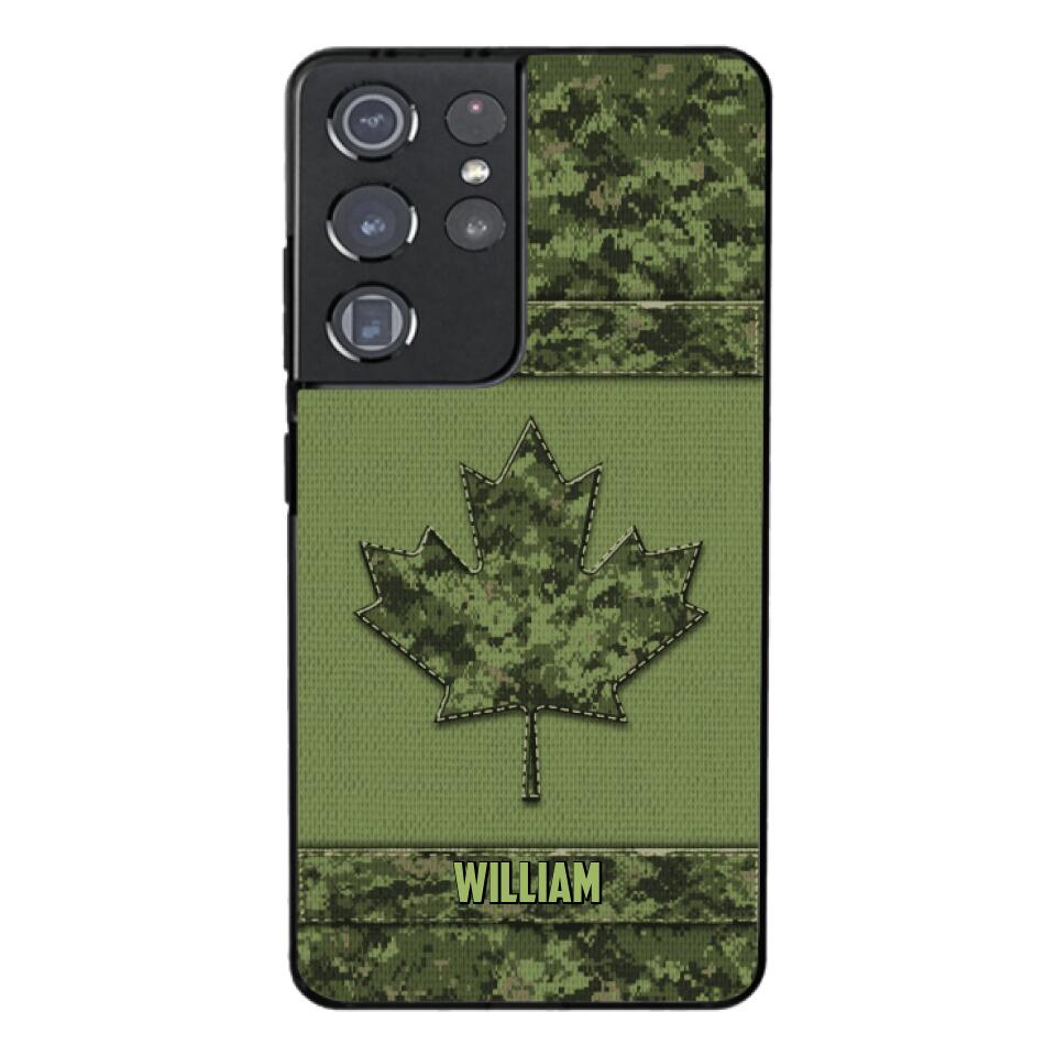 Personalized Canadian Army Camo  Phonecase DMVQ1603