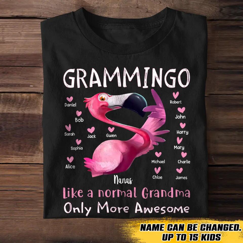 Personalized Grammingo Grandma Like A Normal Grandma Only More Awesome Kid Name Tshirt or Printed 23FEB-VD16
