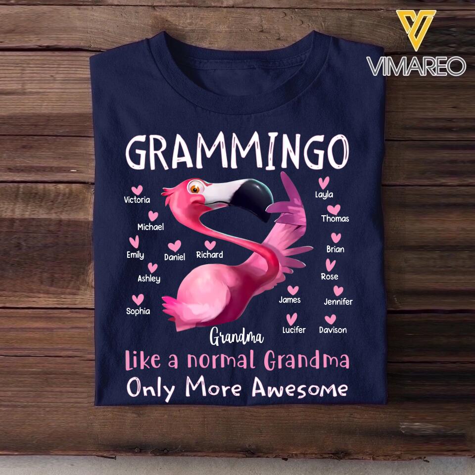 Personalized Grammingo Grandma Like A Normal Grandma Only More Awesome Kid Name Tshirt or Printed 23FEB-VD16