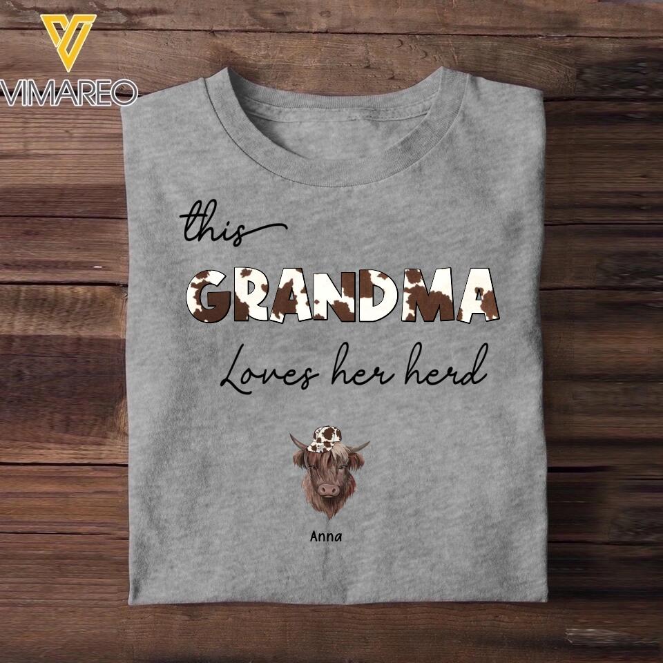 Personalized This Grandma Loves Her Herd Tshirt Printed QTDT1402