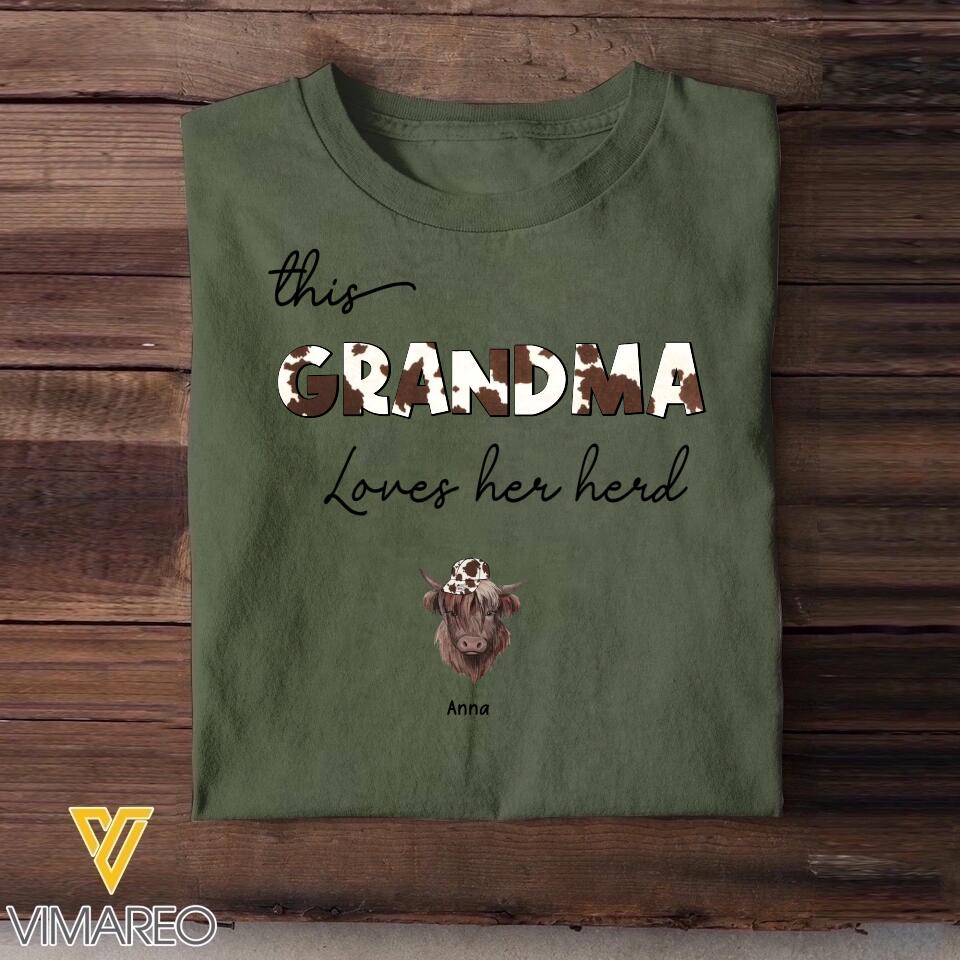 Personalized This Grandma Loves Her Herd Tshirt Printed QTDT1402