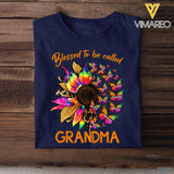 Personalized Blessed To Be Called Grandma Sunflower & Kid's Name T-shirt Printed PNHQ1602