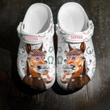Personalized Horse & Name Clog Slipper Shoes Printed 23FEB-HQ17