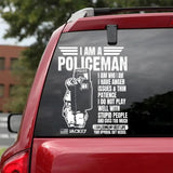 Personalized I Am A Policeman I Am Who I Am Decal Printed QTHQ2702