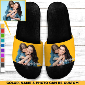 Personalized Upload Your Mother Photo Mother Or Daughter Gifts Slide Sandal Printed PNHQ0403
