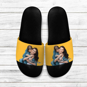 Personalized Upload Your Mother Photo Mother Or Daughter Gifts Slide Sandal Printed PNHQ0403