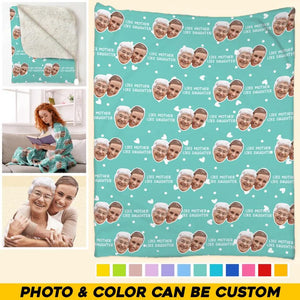 Personalized Upload Your Mother Photo Like Mother Like Daughter Quilt Blanket Printed PNHQ0603