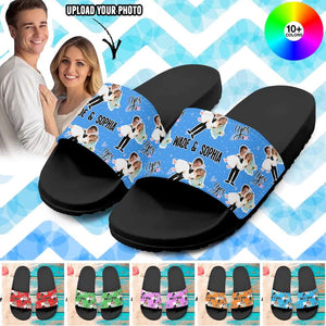 Personalized Upload Your Couple Image Wedding Slide Sandal Printed PNDT0803