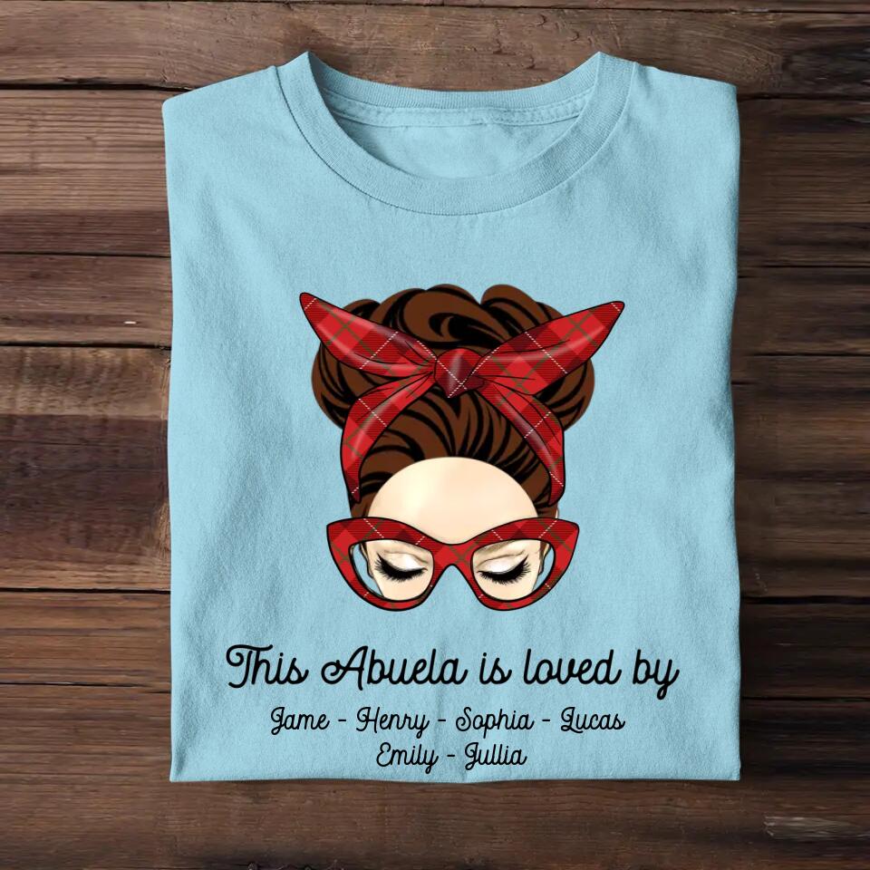 Personalized This Nana Is Loved By Kid's Name Tshirt Printed QTDT1403