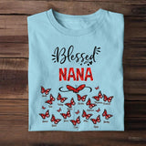 Personalized Nickname Grandma, Blessed Nana Butterfly Tshirt Printed QTDT1403