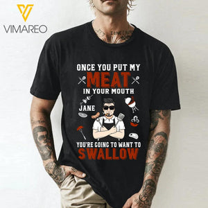 PERSONALIZED GRILLING MEAT MAN TSHIRT TNDT2408