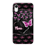 Personalized Butterflies Grandma Heart & Kid's Name Phonecase Printed QTDT1803