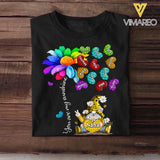 Personalized You Are My Sunshine Grandma Nana Aunt Sunflower Kid Name Heart Tshirt Printed QTPN1104