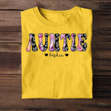Personalized Sparkling Color Nicknam Mom, Aunt, Grandmas Mother's Day Gift Tshirt Printed QTHQ2004
