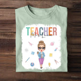 Personalized Teacher with Name Gift for Teachers T-shirt Printed PNBQT2104