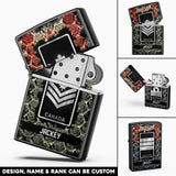 Personalized Canadian Veteran/Soldier Rank with Name Lighter Case Printed QTHQ2804