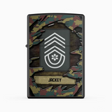 Personalized Belgian Veteran/Soldier Rank Camo with Name Lighter Case Printed 23MAY-HQ04