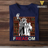 Personalized Freadom Book Lover, Reading Lover Tshirt Printed QTQT5523
