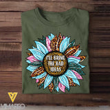Personalized Your Quote Sunflower I'll Bring The Bad Ideas T-shirt Printed 23MAY-TB05