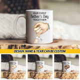 Personalized Our First Father's Day Together White Mug Printed PNTB0505