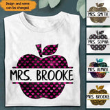 Personalized Teacher Apple Custom Name Tshirt Printed 23MAY-PTN08