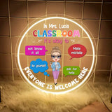 Personalized In Teacher Classroom It's Okay To Everyone Is Welcome Here Neon Led Sign 23MAY-PTN08