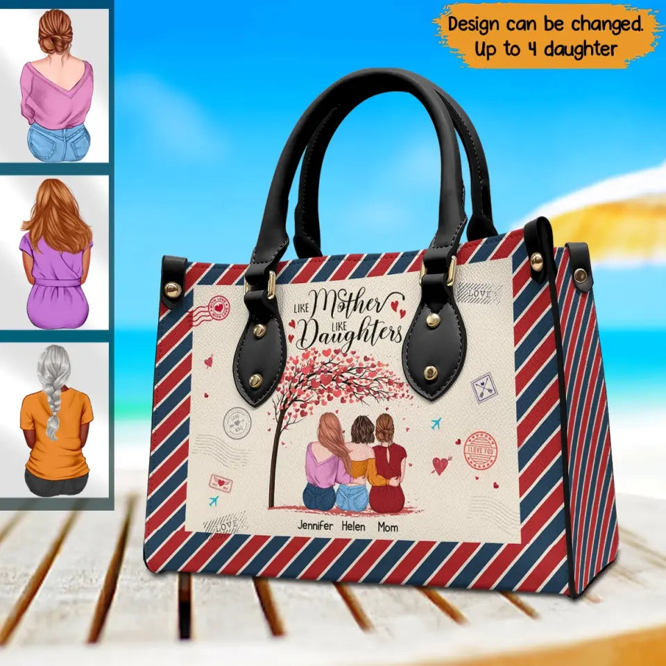 Personalized Like Mother Like Daughter Leather Bag Printed PNPN150523
