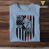 Personalized Fireman Department & Name US Flag T-shirt Printed QTHQ1605