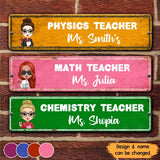 Personalized Teacher Name Gift For Teacher Lover Metal Sign THPN1905