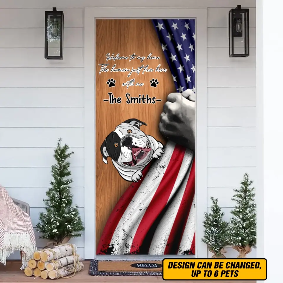 Personalized Hope You Like Fur Babies Dog Lovers Cat Lovers Flag Door Cover Printed QTBQT1905