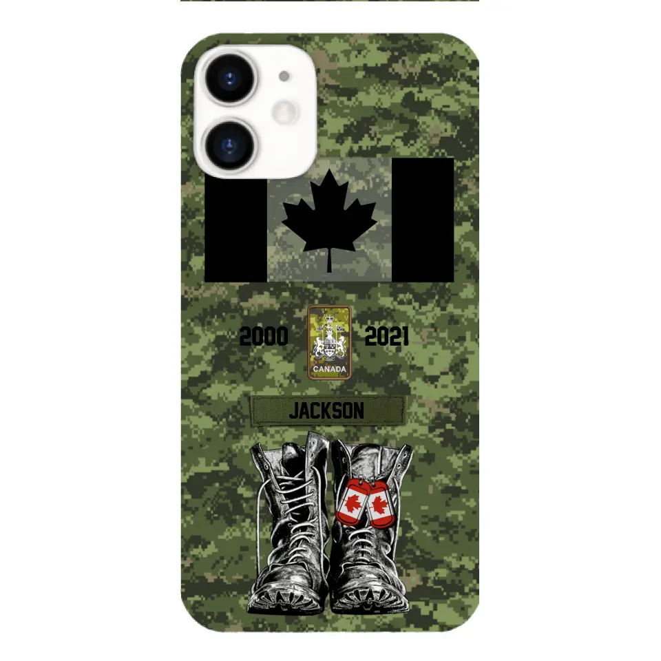 Personalized Canadian Army Camo Phone Case Printed QTDT3003