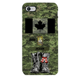 Personalized Canadian Army Camo Phone Case Printed QTDT3003