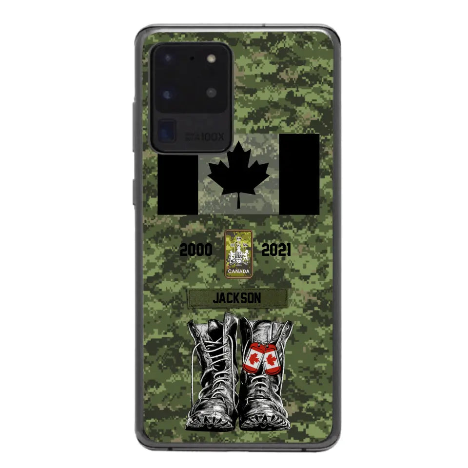 Personalized Canadian Army Camo Phone Case Printed QTDT3003