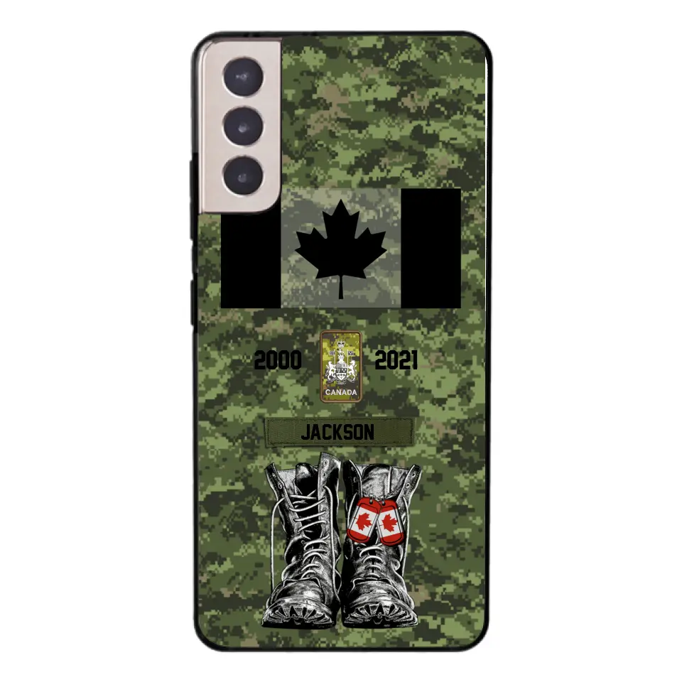 Personalized Canadian Army Camo Phone Case Printed QTDT3003