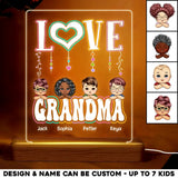 Personalized Love Grandma with Kids Names Led Lamp Printed PNHQ2605